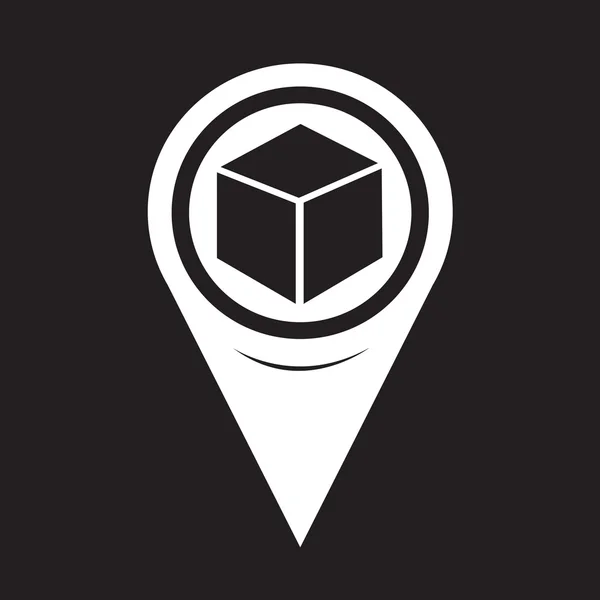 Map Pointer Cube Icon — Stockový vektor