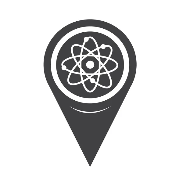 Map Pointer Atom Icon — Wektor stockowy