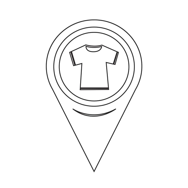Map Pointer Tshirt Icon — Stockvector