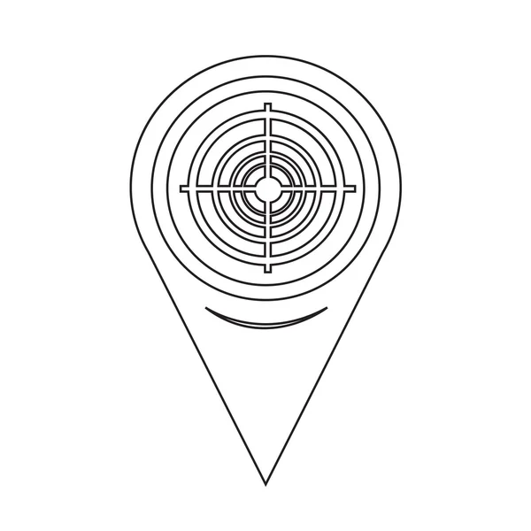 Map Pointer Target Icon — Stockový vektor