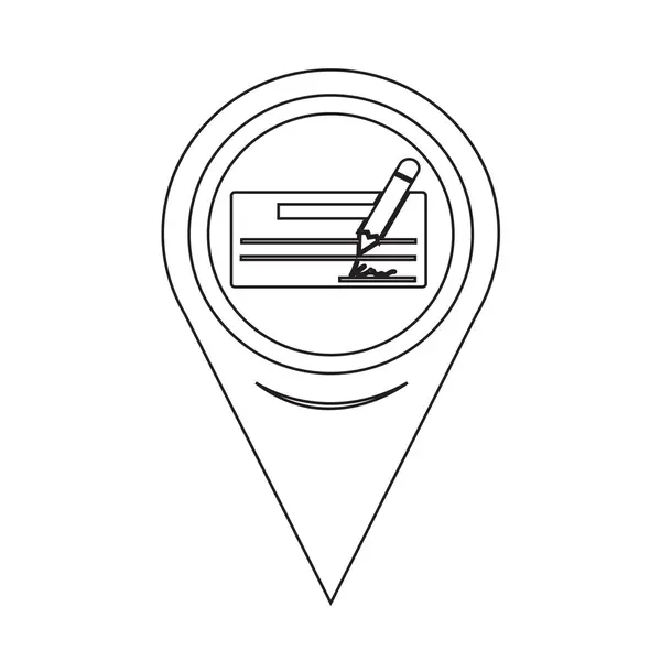 Map Pointer cheque icon — ストックベクタ