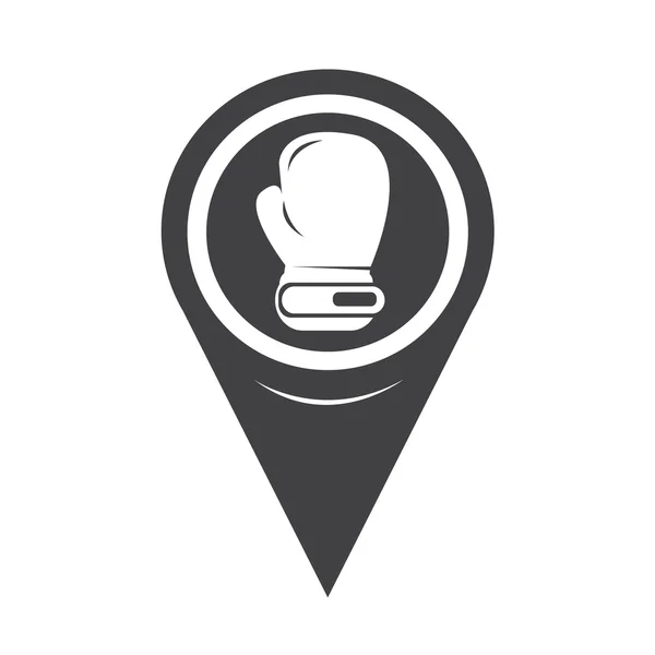 Map Pointer boxing icon — Stockový vektor