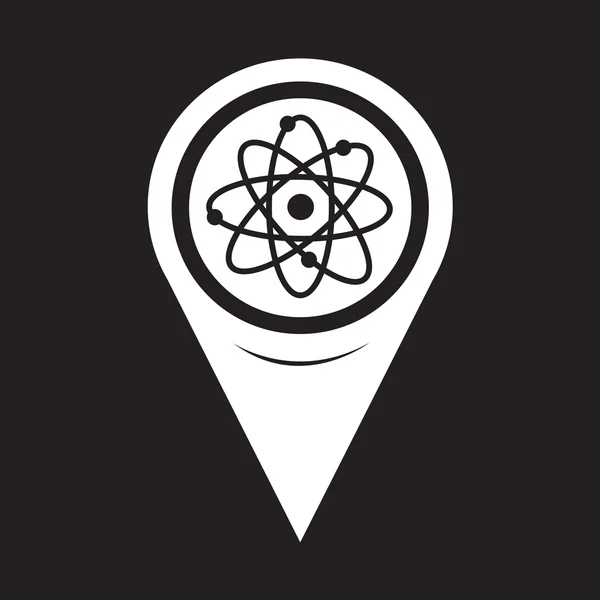 Map Pointer Atom Icon — Stok Vektör