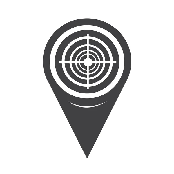 Map Pointer Target Icon — ストックベクタ