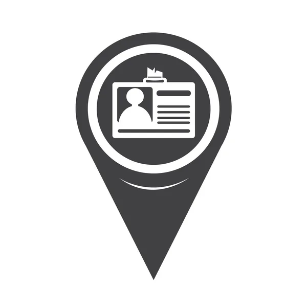 Mapa Pointer ID Card Icono — Vector de stock