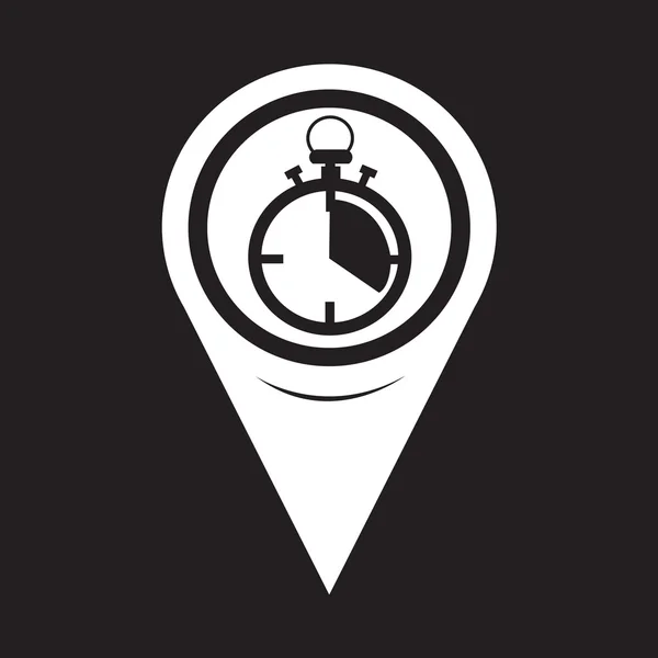 Map Pointer Stopwatch Icon — Stockový vektor