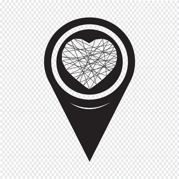 Икона "Указательное сердце" — стоковый вектор