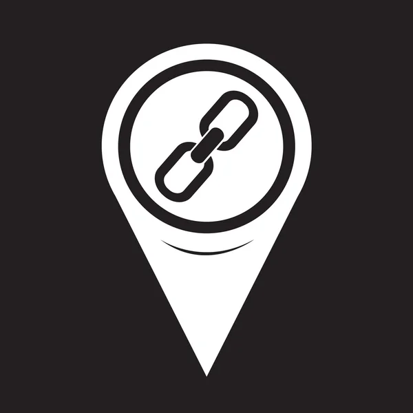 Map Pointer Link Icon — ストックベクタ