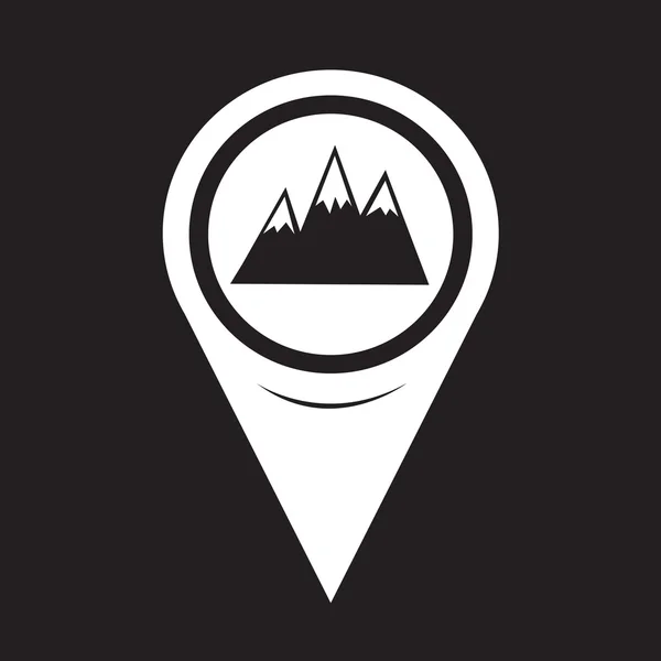 Map Pointer Mountains Icon — Stockvector