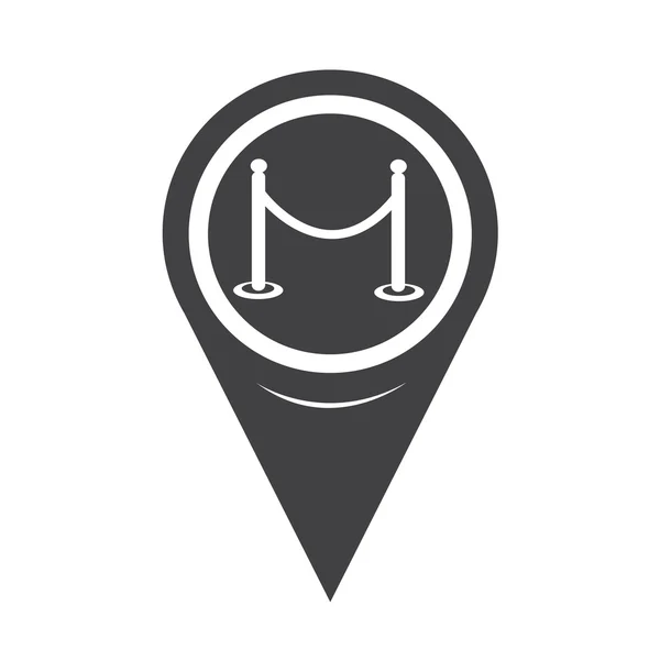 Map Pointer barricade icon — Wektor stockowy