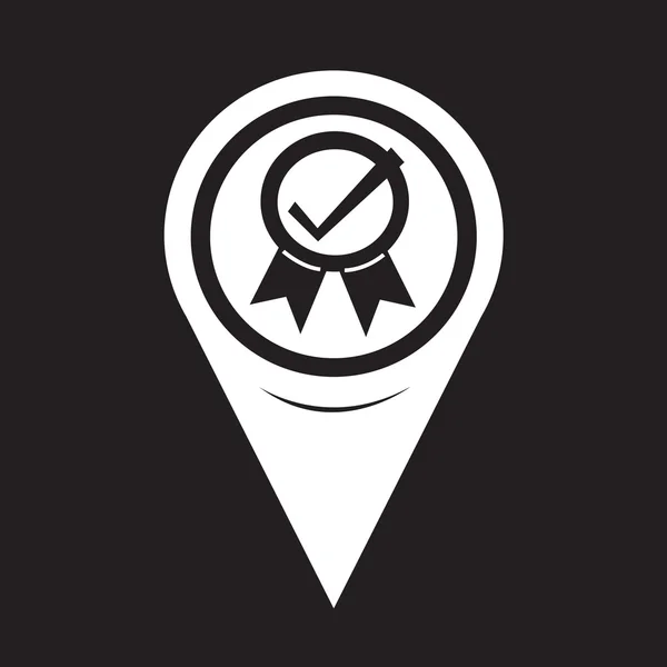 Map Pointer Certified Icon — Stockvector