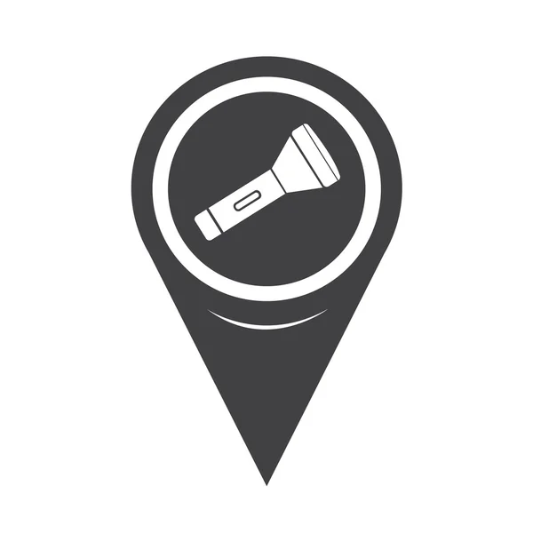 Map Pointer Flashlight Icon — ストックベクタ