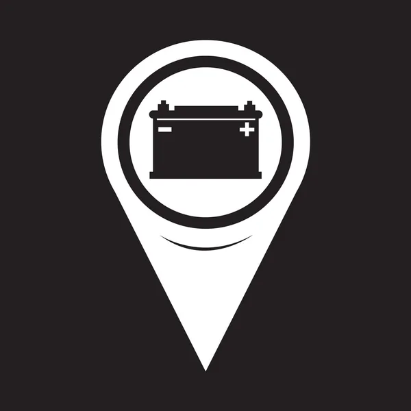 Map Pointer Car Battery Icon — Διανυσματικό Αρχείο