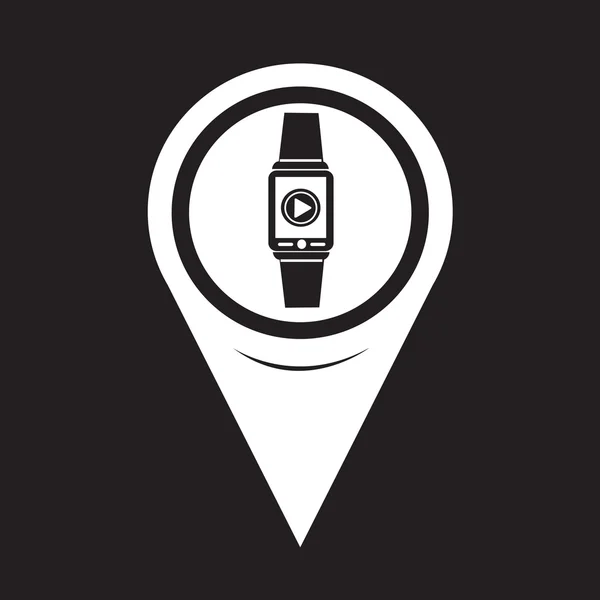 Map Pointer Smartwatch Wearable Icon — Stockový vektor