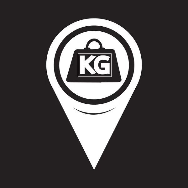 Map Pointer Weight Kilogram Icon — Διανυσματικό Αρχείο