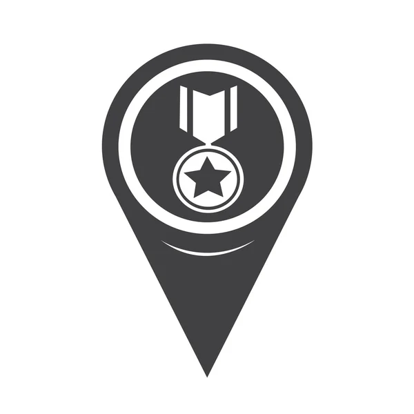 Mapa Pointer Medalla icono — Vector de stock