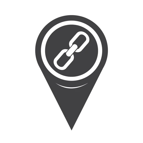 Mapa Pointer Link Icon — Vector de stock