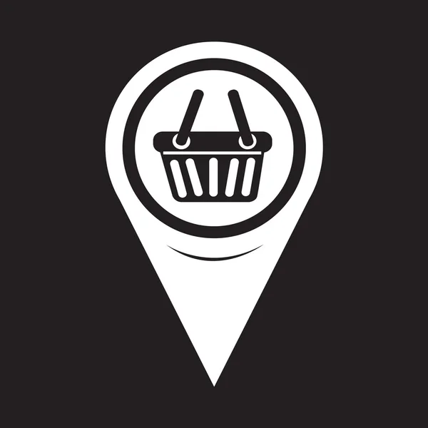 Map Pointer Shopping Basket Icon — Διανυσματικό Αρχείο