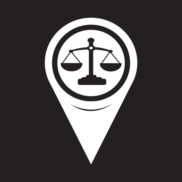 Икона "Знаки справедливости" на карте — стоковый вектор