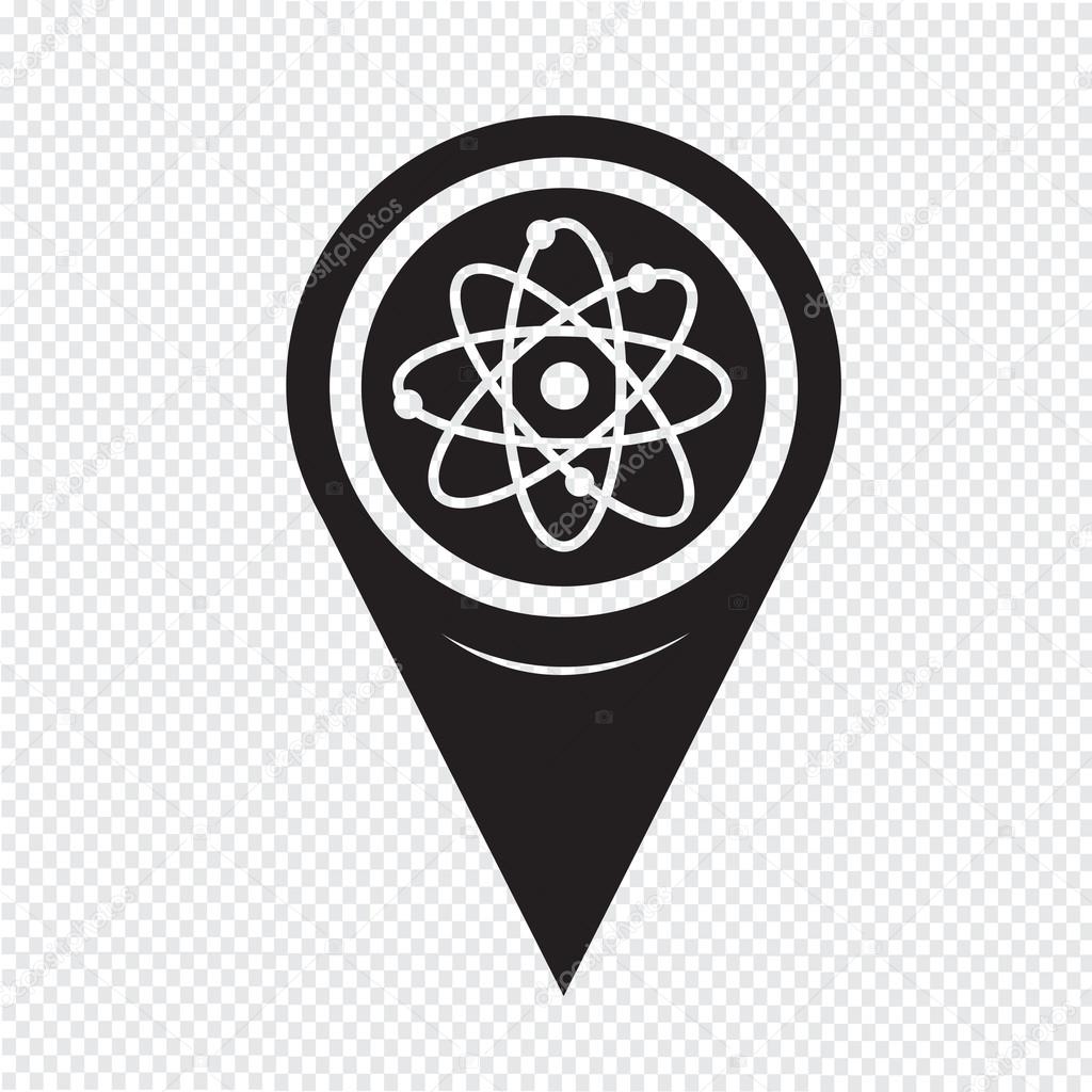 Map Pointer Atom Icon