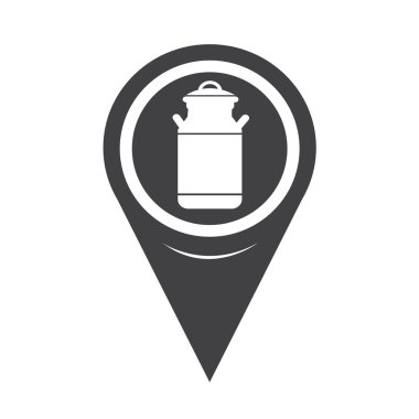Harita işaretçi süt tenekesi simgesine