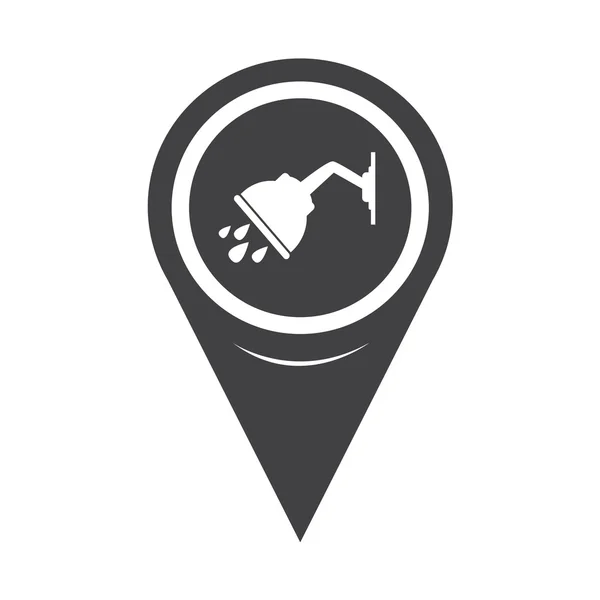 Map Pointer Shower Icon — ストックベクタ