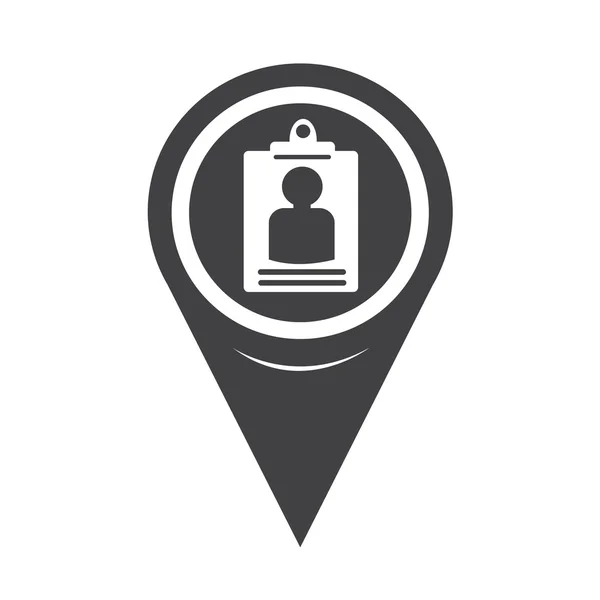 Map Pointer Identity Card Icon — Stockový vektor