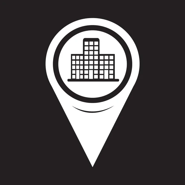 Carte géographique Pointer Building Icon — Image vectorielle