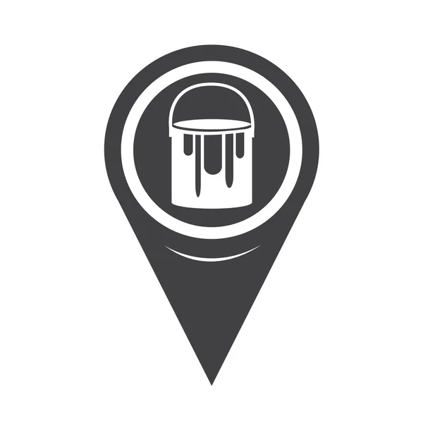 Mappa Pointer Paint Can Icon — Vettoriale Stock