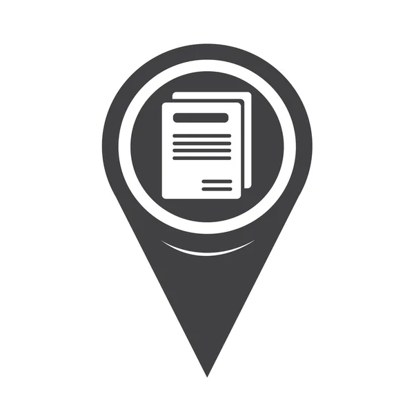 Map Pointer Book Icon — Stockový vektor