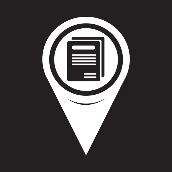 Map Pointer Book Icon — Stockový vektor