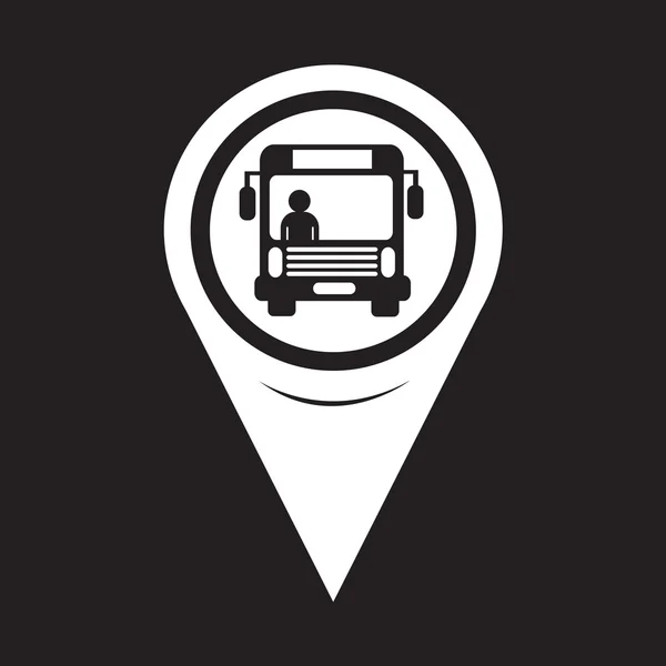 Carte géographique Pointer Bus Icon — Image vectorielle