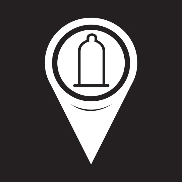 Carte icône de préservatif pointeur — Image vectorielle