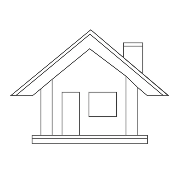 Ilustrasi ikon rumah - Stok Vektor