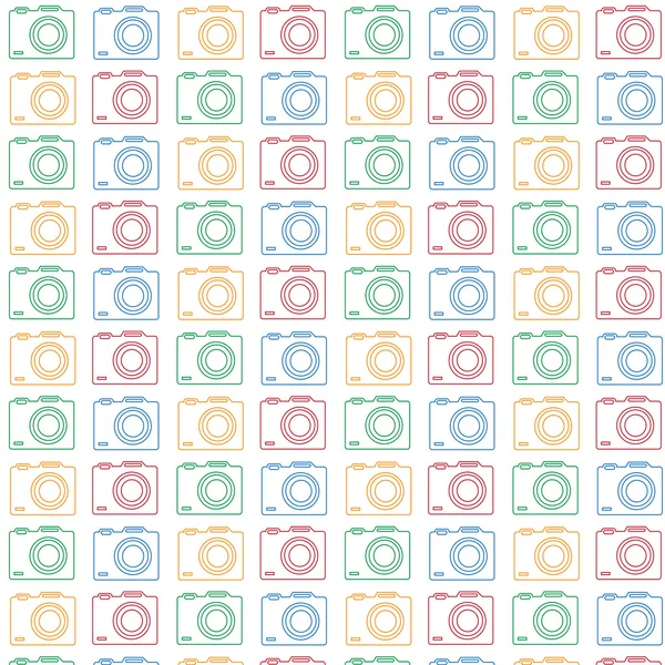 Camera pattern background — Stock Vector