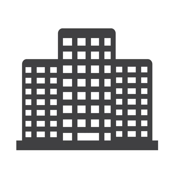 Edificio de oficinas icono — Vector de stock