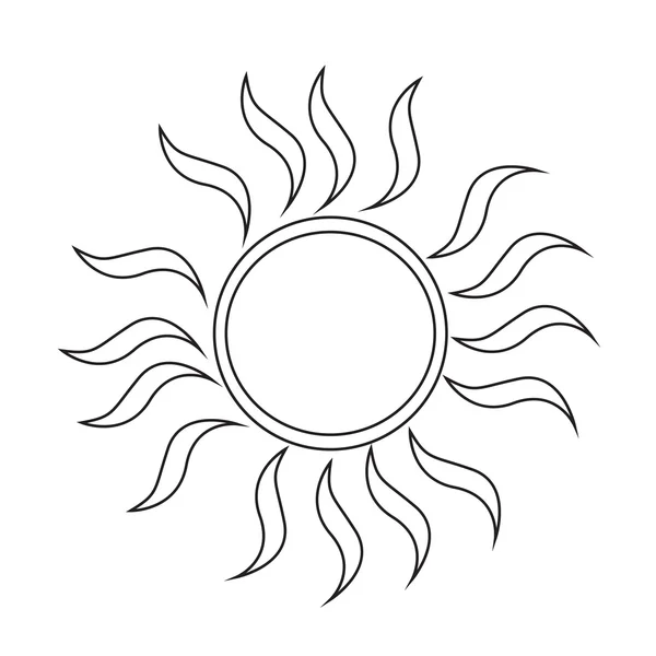 Icône du soleil — Image vectorielle