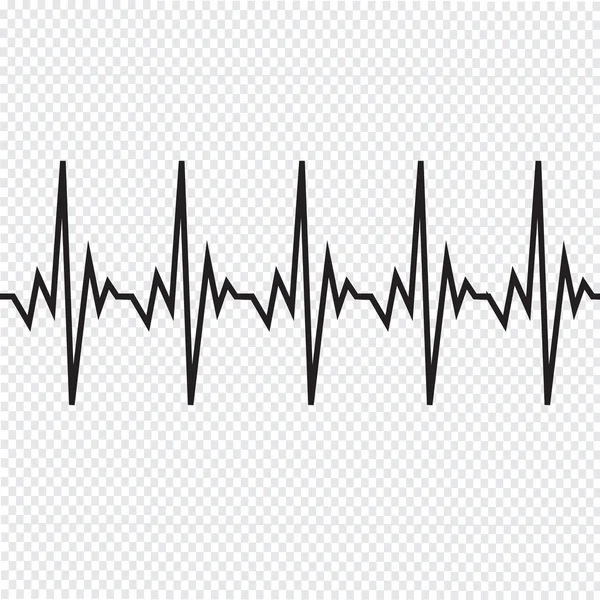 Hartslagcardiogram icoon — Stockvector