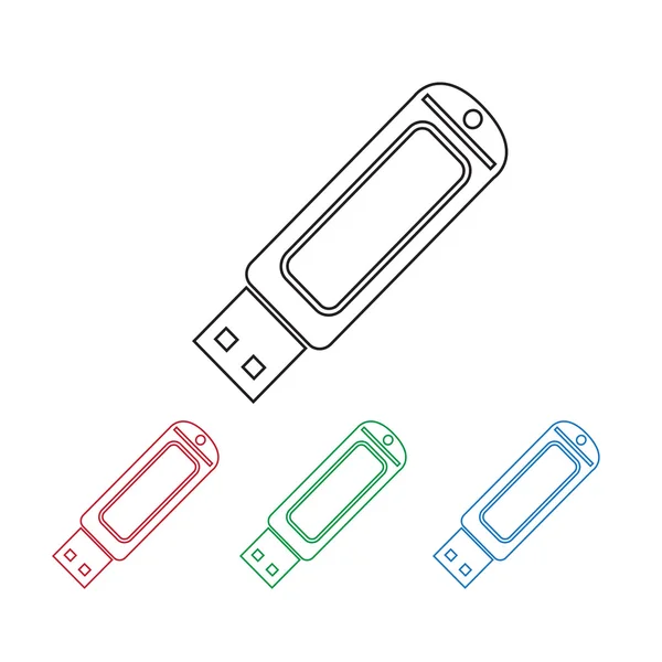 Icono de unidad flash USB — Vector de stock