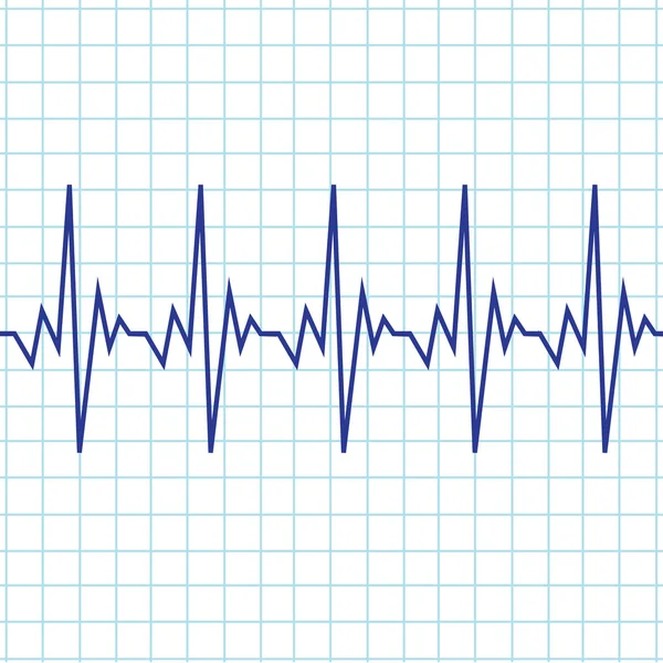 Heart beat cardiogram icon — Stock Vector