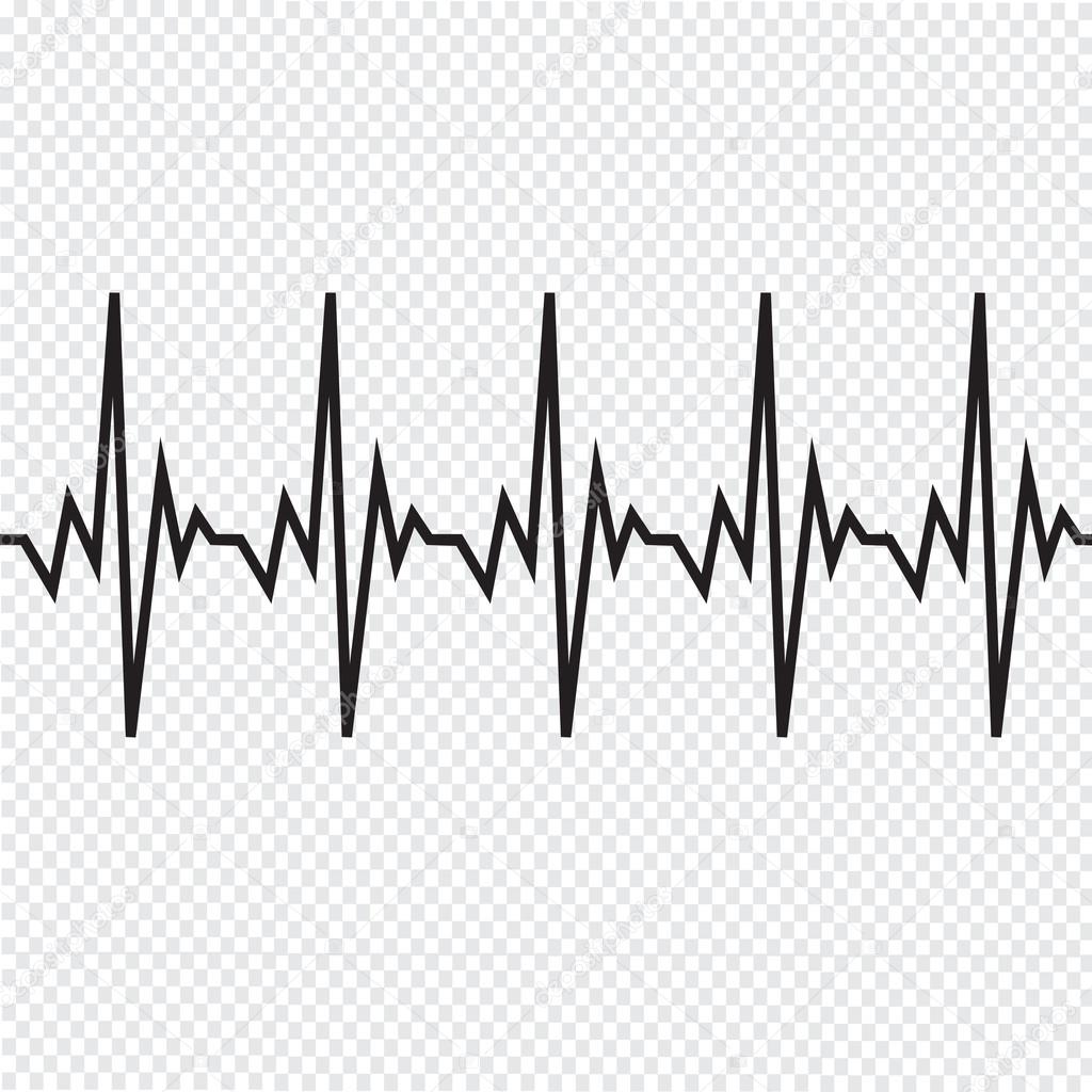 Heart beat cardiogram icon