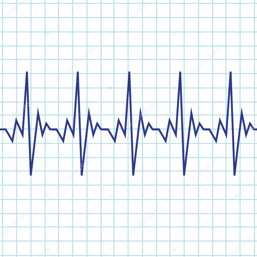 Heart beat cardiogram icon