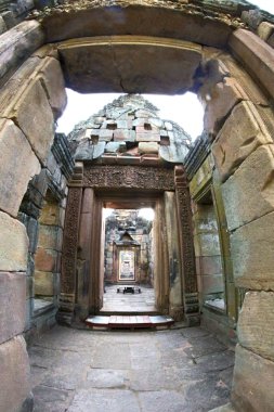 Prasat Muang Tam Khmer tapınakta Buri Ram, Thailand