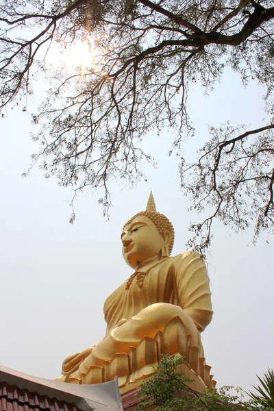 Velký zlatý Buddha khueang nai District, Ubon Ratchathani, Thaila — Stock fotografie