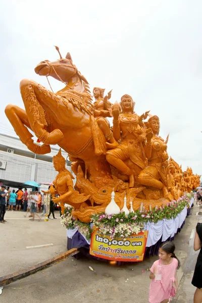 Festiwal wosku świeca w Ubonratchathani, Tajlandia — Zdjęcie stockowe