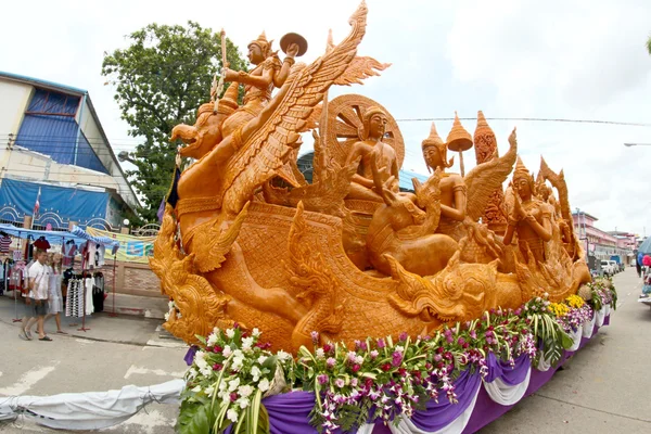 Κερί κερί Φεστιβάλ στο Ubonratchathani, Ταϊλάνδη — Φωτογραφία Αρχείου