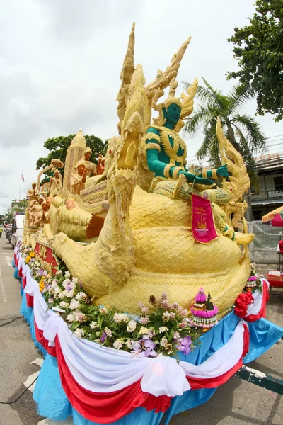 Svíček vosk Festival v Ubonratchathani, Thajsko — Stock fotografie