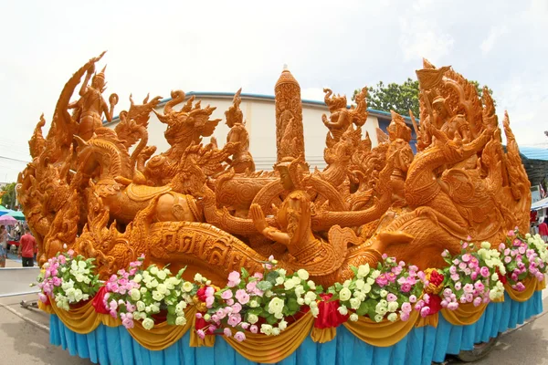 Svíček vosk Festival v Ubonratchathani, Thajsko — Stock fotografie