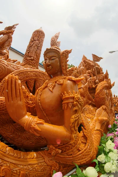 タイのウボンラーチャターニーでキャンドル ワックス祭 — ストック写真