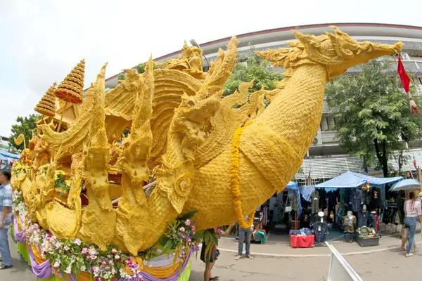 Свічки воскові фестивалю в Ubonratchathani, Таїланд — стокове фото